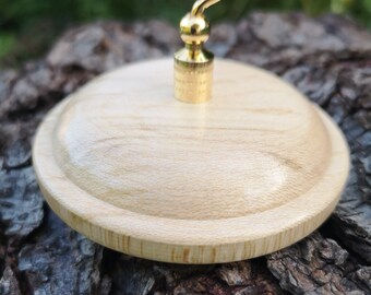 Hand turned Sycamore card / photo holder