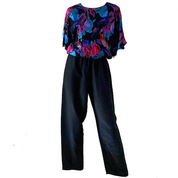 80s Disco Metallic Jumpsuit / Disco Party Jumpsuit