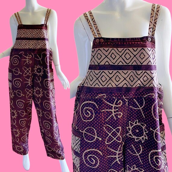 1980s Vintage Novelty Print Jumpsuit, Celestial I… - image 1