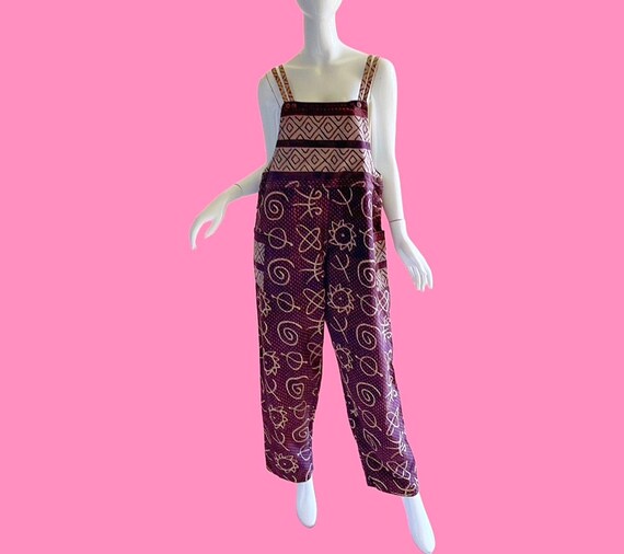 1980s Vintage Novelty Print Jumpsuit, Celestial I… - image 5