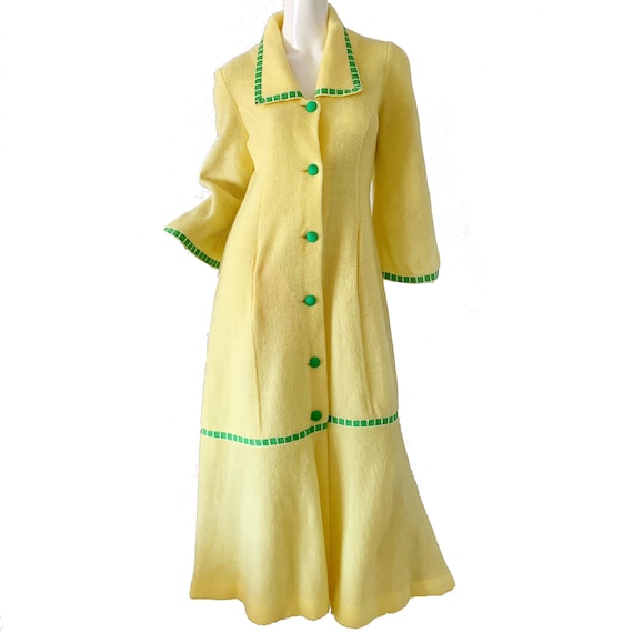 70s Vintage Mod Maxi Dress / Canat Paris Ribbon Be