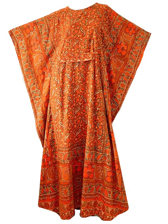 Vintage 70s Ramona Rull Kimono Kaftan / India Bloc