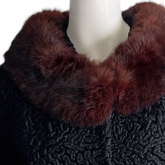 1950s Vintage Mid Century Fur Cape Jacket, Mink A… - image 2