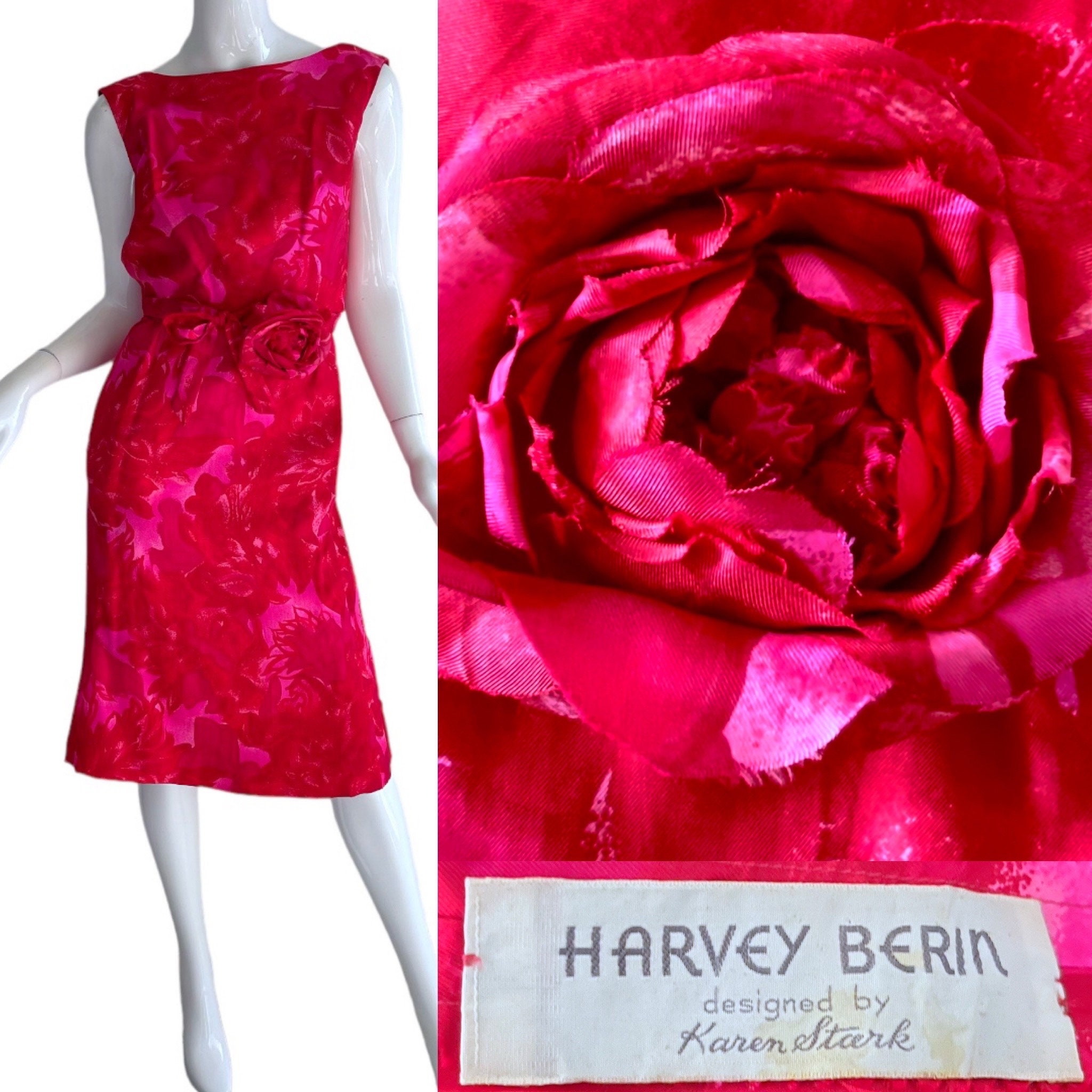 1950s Vintage Harvey Berin Silk Dress 