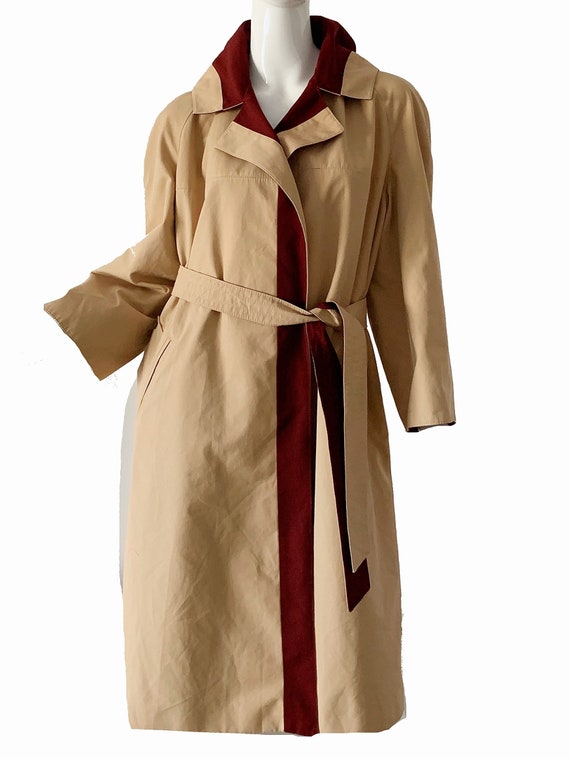 Vintage 70s Hooded RainCoat / Etienne Aigner Reve