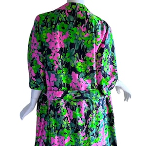 Tailleur habillé en soie Samuel Winston années 1950, ensemble de manteaux habillés en brocart floral Saks Fifth Avenue Medium image 10