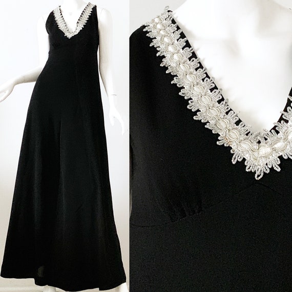 70s Metallic Jumpsuit Vintage Brocade Tuxedo Palaz