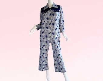 Jaren 70 vintage patchwork denim gebreide broekpak Bell Bottoms Mod Disco broekpak