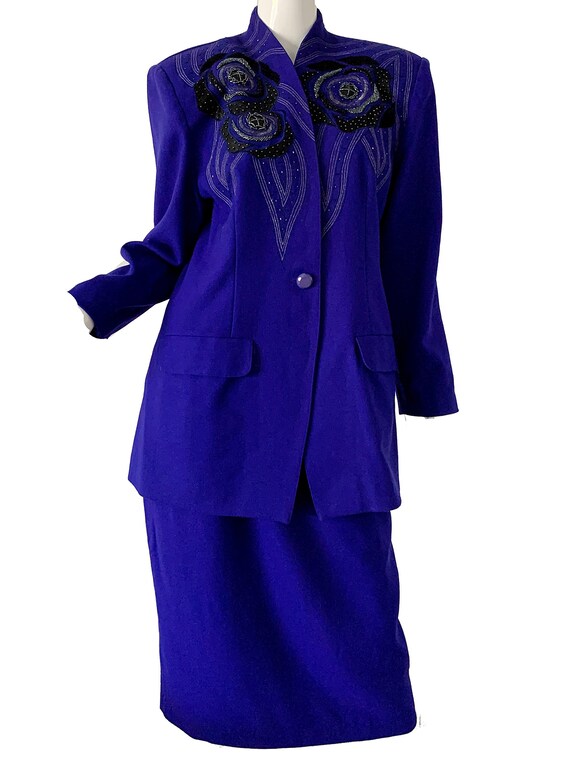 Vintage 80s Anne French Jacket Skirt Suit / NWT Se
