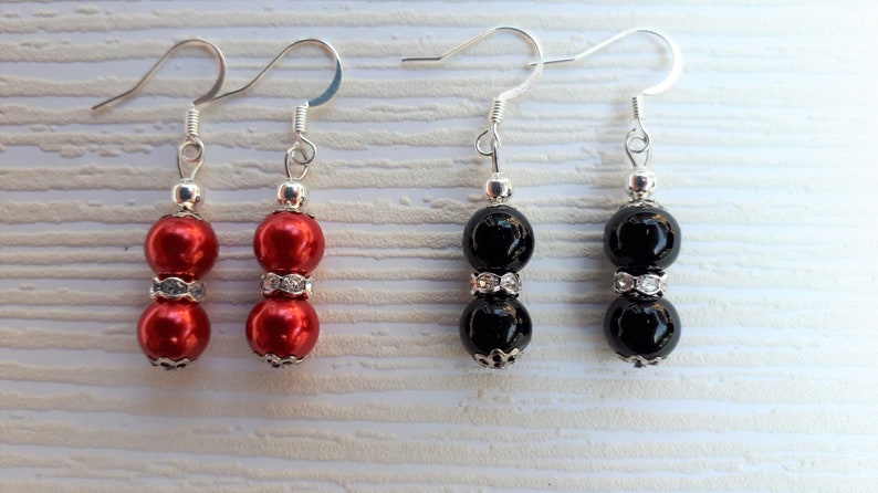 blue dangling Navy blue earrings Christmas gift bridesmaid ...