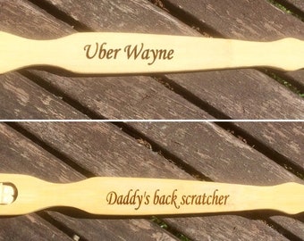 Personalised Back Scratcher -Wording of your choice etched on