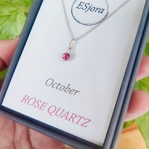 Sterling Silver Birthstone Charm Necklace: Personalized Jewelry Gift