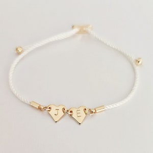 Personalized Initial Heart Bracelet: Custom Couple Gift
