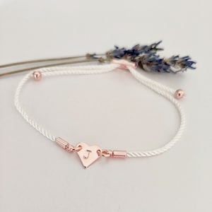Personalizado, pulseira inicial, coração, amor, presente para madrinha, pulseira da amizade, presente para casal, presente personalizado, presentes de Natal para ela