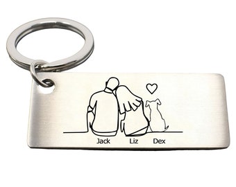 Couples gift, Gift for her, Personalised gift, Dog lover gift, dog mum, gift for him, Girlfriend gift Birthday gift, Couple keychain