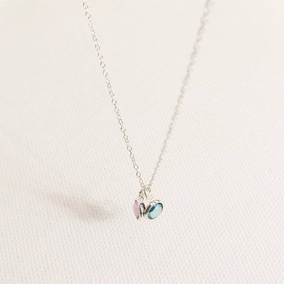 Buy 14K Gold Opal & Diamond Dual Birthstone Necklace Online