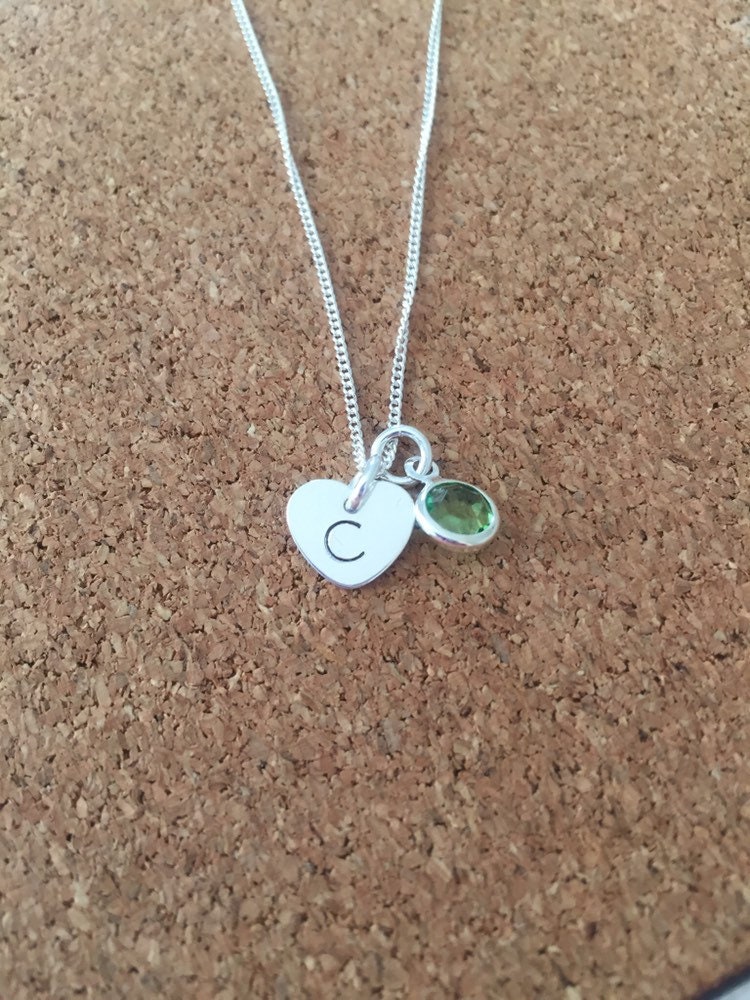 Sterling Silver Birthstone Necklace 