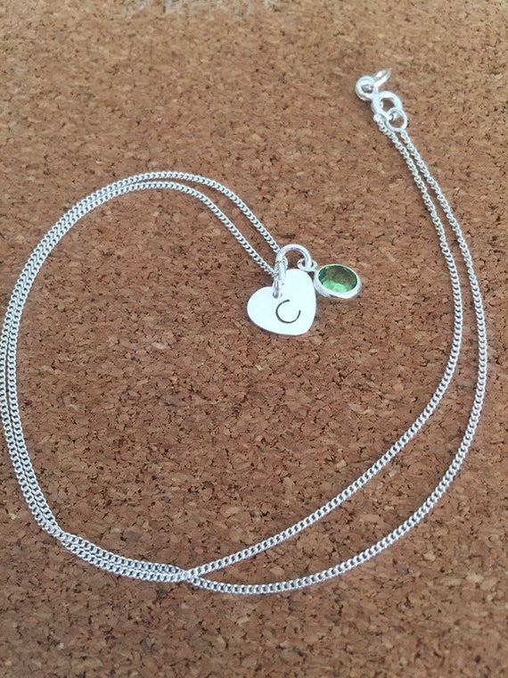 Sterling Silver Birthstone Necklace 