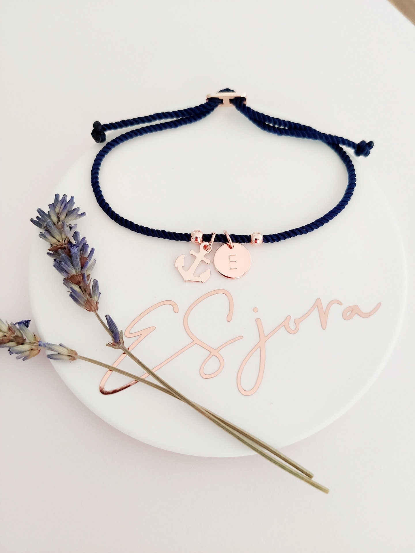 Anchor bracelet, initial bracelet, personalised jewellery, personalised gift, gifts for her, gifts for him, sea lovers gift, Christmas gift
