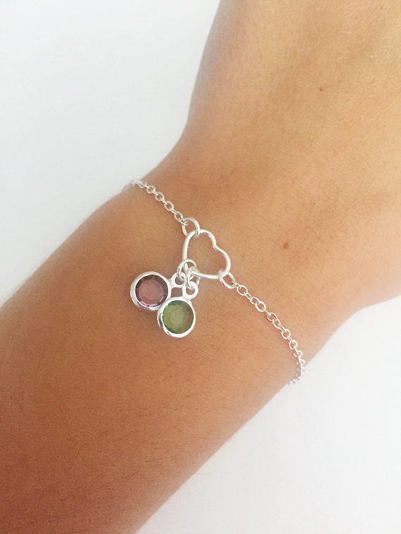 Bracciale Tennis In Argento Sterling Con Pietra Portafortuna Zirconia Cubica (Aprile) - Gioiello Regalo Per Donna, 18 Cm