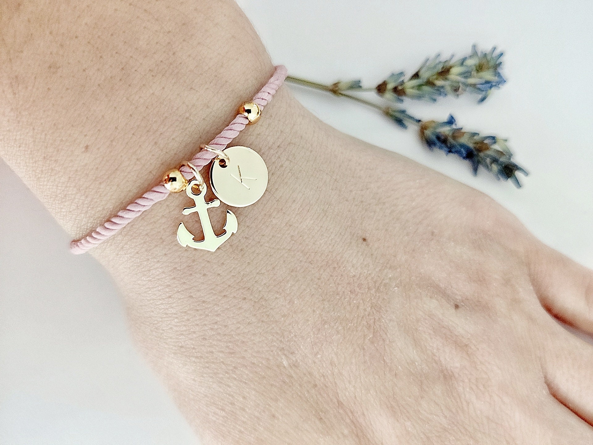 Anchor bracelet, initial bracelet, personalised jewellery, personalised gift, gifts for her, gifts for him, sea lovers gift, Christmas gift