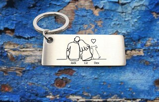 Portachiavi In Acciaio Inox Con Incisione 'Wife' - Regalo Per Moglie, Anniversario, Compleanno, San Valentino