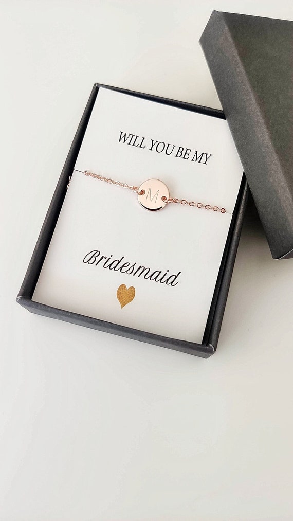 Personalised bridesmaid deals bracelet