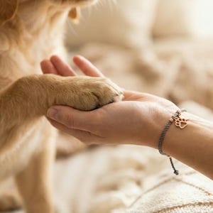 Personalised Pet Bracelet Paw Print Initial Custom Dog Cat Gift Adjustable Cord Jewellery image 12