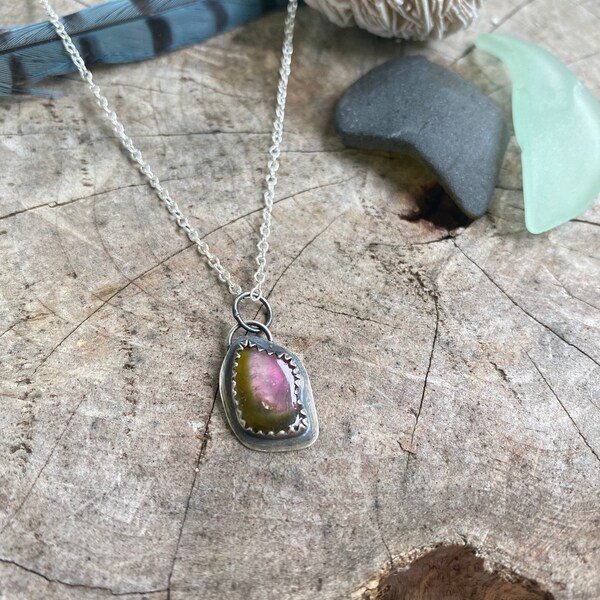 Watermelon Tourmaline Necklace