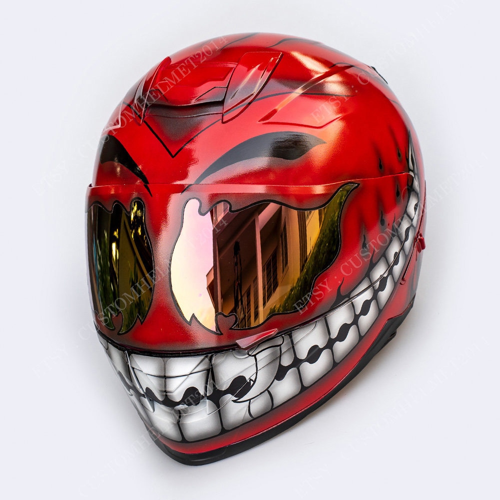 Casco personalizado, casco de moto personalizado, casco Superbike, casco de  bicicleta, casco de carting, casco de choque, aerógrafo pintado rosa Smiley  CH01 -  España