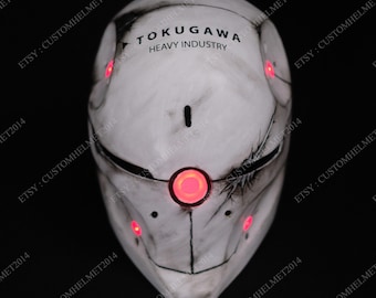 Custom Metal Gear Solid Gray Fox Helmet Mask Halloween Costume Cosplay damage look M204