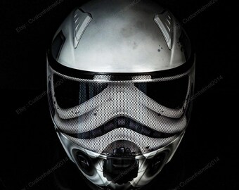 スターウォーズストームトルーパーマスク装着フルフェイスヘルメット(頭周り58cm～60cm)スキー、スノーボードに/非売品オリジナル加工品 フルフェイス ストームトルーパー（黒）スターウォーズ star wars
