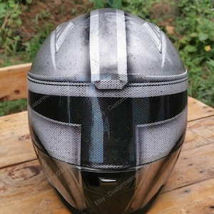 Custom Helm, Custom Motorradhelm, Superbike Helm, Motorradhelm, Bikerhelm, Crashhelm, Hand bemalt Mandalorian Mando MO22