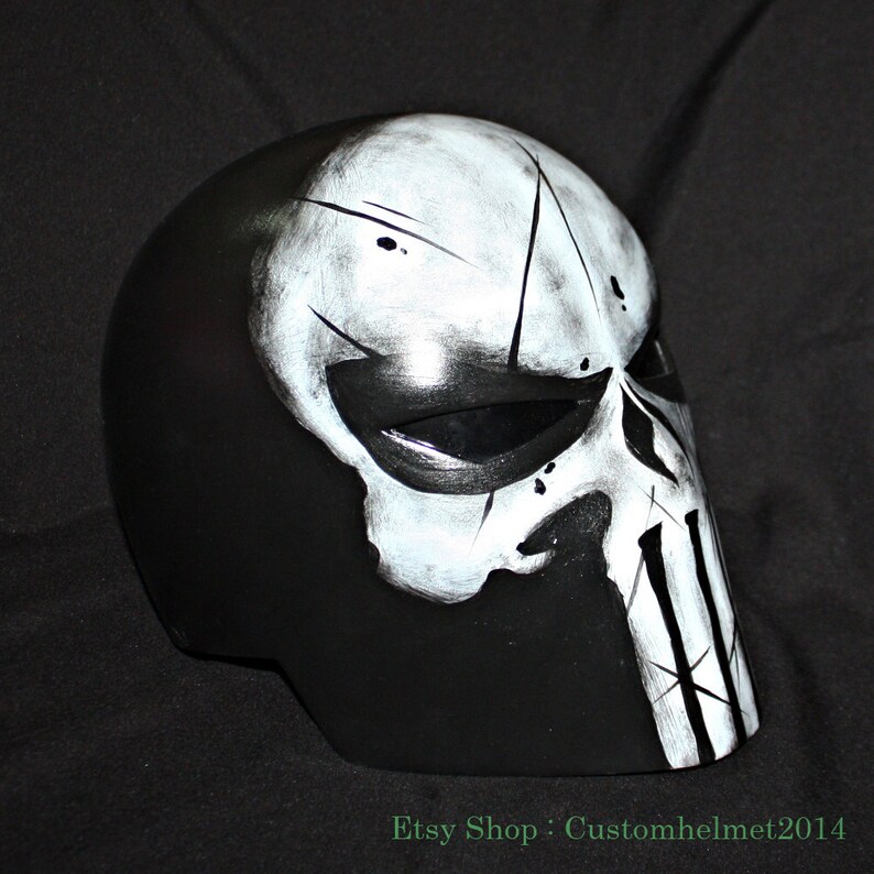 Custom The Punisher Helmet Mask Halloween Costume Cosplay | Etsy