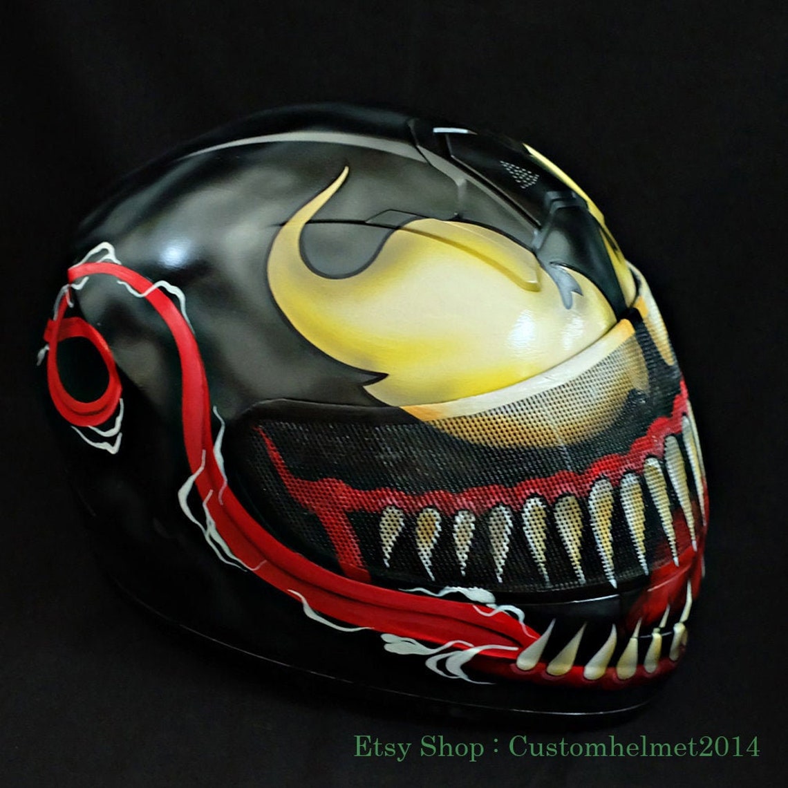 Custom Venom helmet Custom motorcycle helmet Superbike Etsy