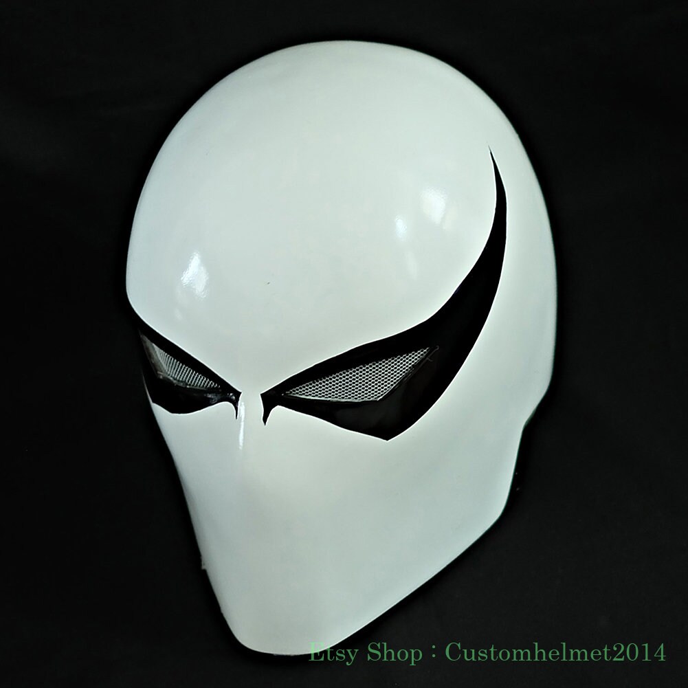 White Agent Venom Helmet Cosplay Mask Halloween Costume Movie Etsy