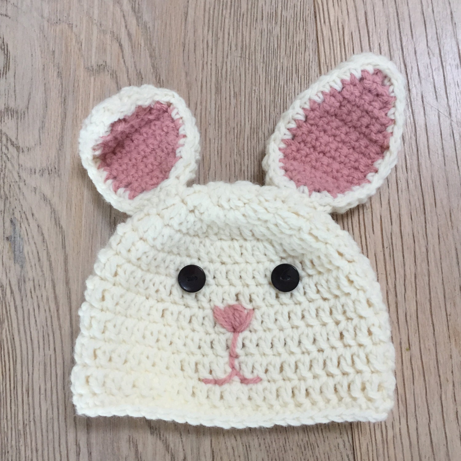 CROCHET PATTERN Pink Bunny Hat Pink Bunny Hat Easter Hat 