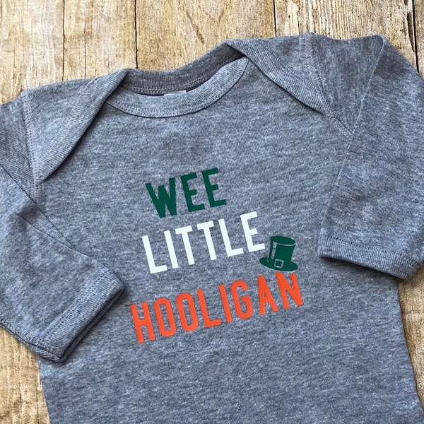 Wee Little Hooligan Shirt, Hooligan Baby Bodysuit, St. Patrick's Day Baby Bodysuit