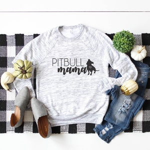 Pit Bull Mama Sweatshirt, Personalized Pitbull Mom Shirt