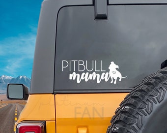 Pitbull Decal, Pitbull Mama Car Decal, Pitbull Mom Sticker