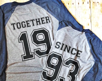 Personalized Couples Shirts, Together Since Shirts, Matching Couples Shirts