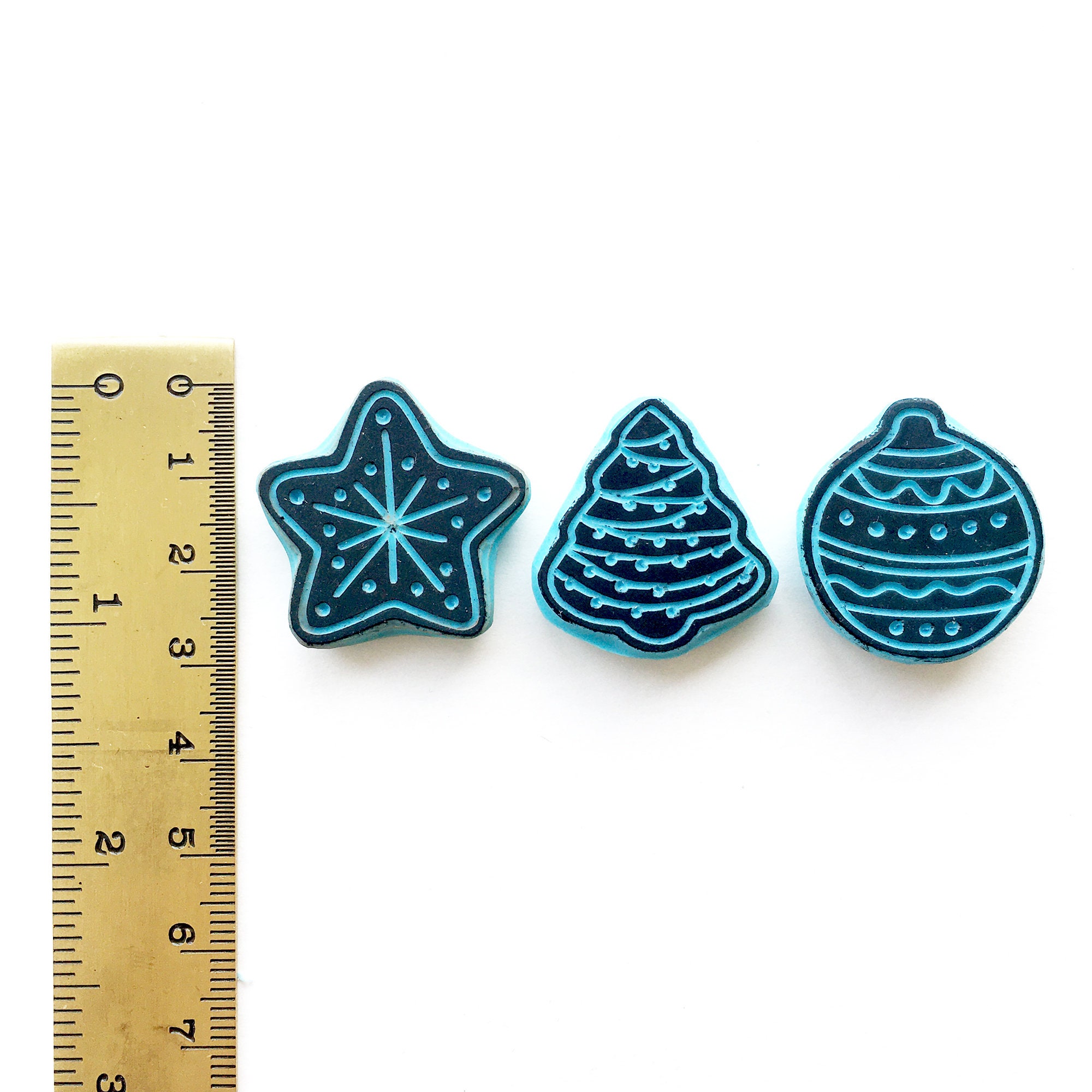 Gingerbread Cookies Rubber Stamps Christmas Rubber Stamps Etsy