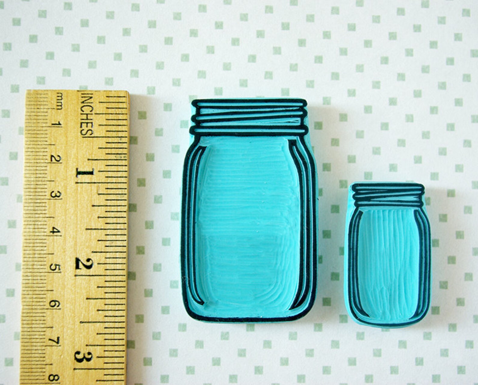 Vintage Jar Stamp Hand Carved Vintage Jar Wedding Etsy