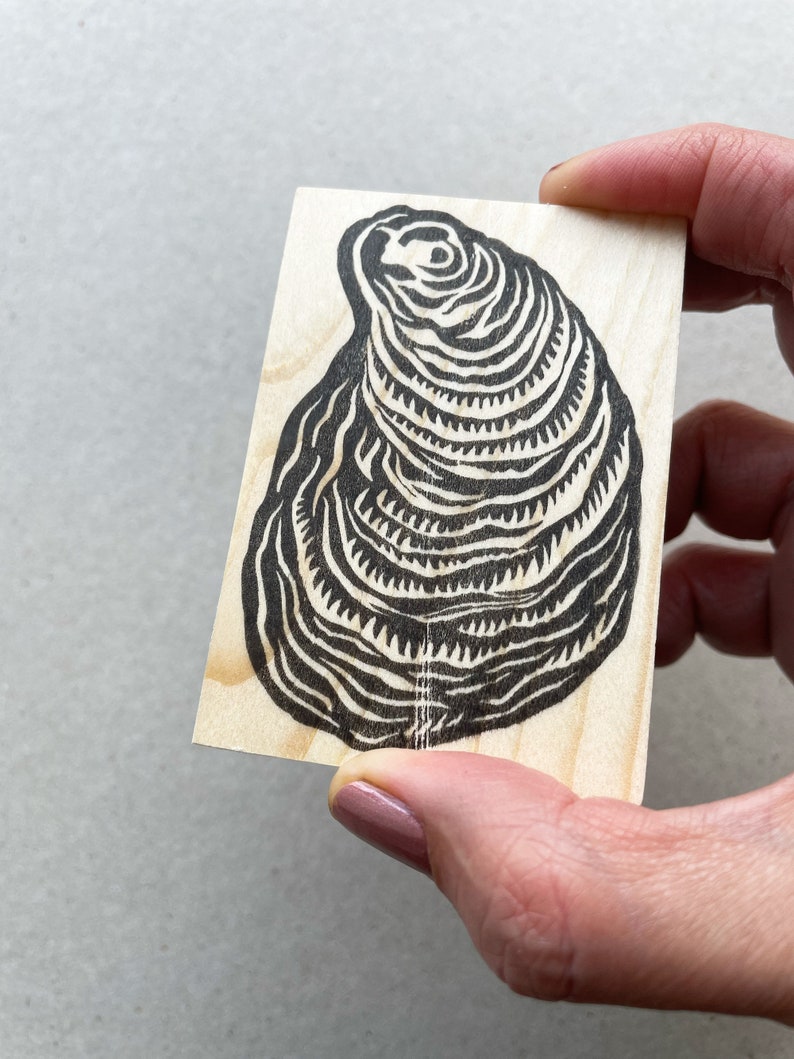Shell Stamping Oyster Shell Rubber Stamp for Ocean Theme Stamping - Etsy