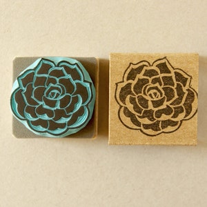 Timbro in gomma con fiori succulenti, timbro intagliato a mano, inviti di nozze, decorazioni per matrimoni, decorazioni con cactus.