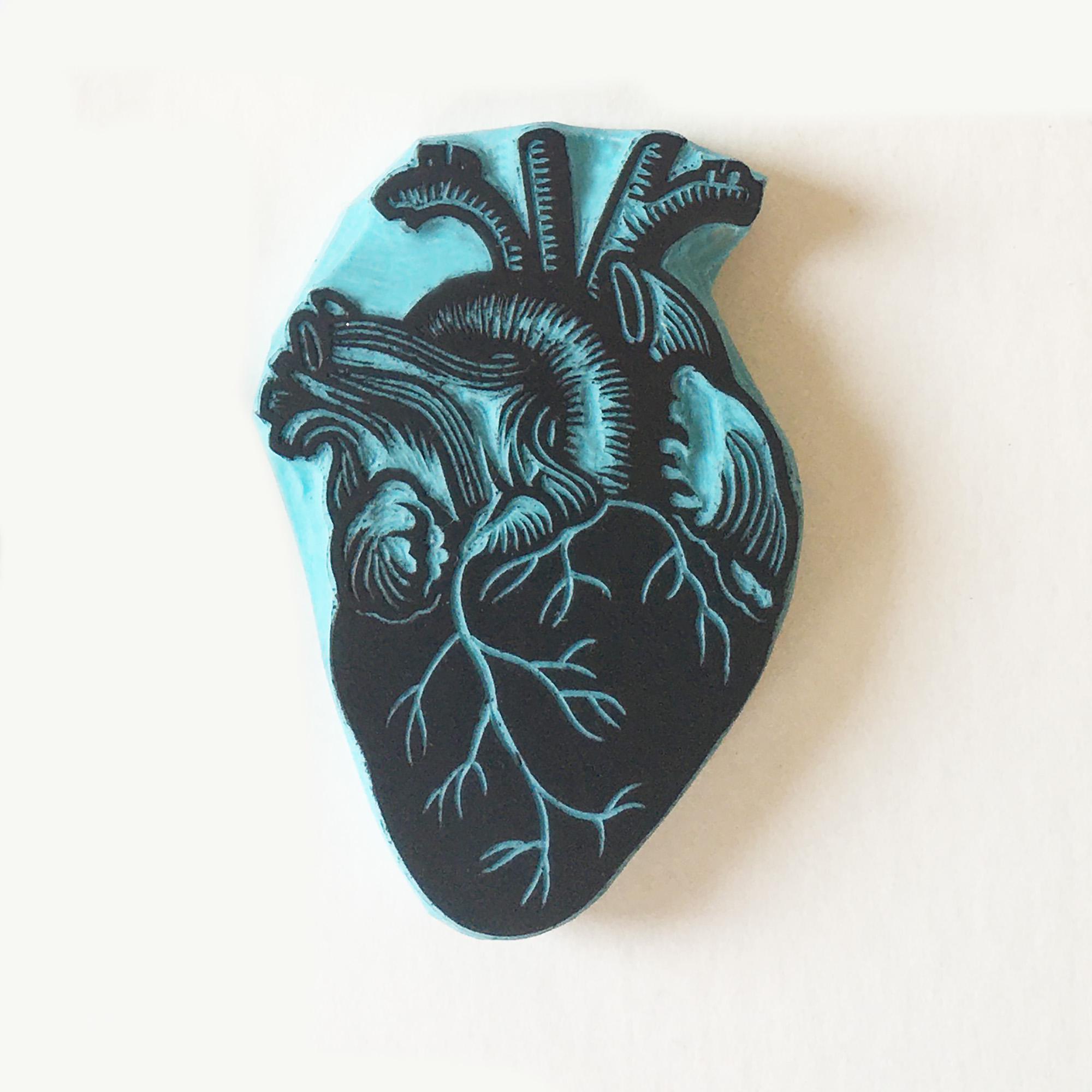 Buy Hand Carved Anatomy Heart Rubber Stamp - Human Heart Cassastamps Online  in India - Etsy, image size:2000x2000