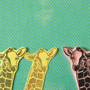 Giraffe stamp, rubber stamp, hand carved stamp, charity item, African giraffe, wild animal, DSWT, kiko giraffe image 4