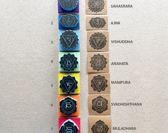 Chakras rubber stamps