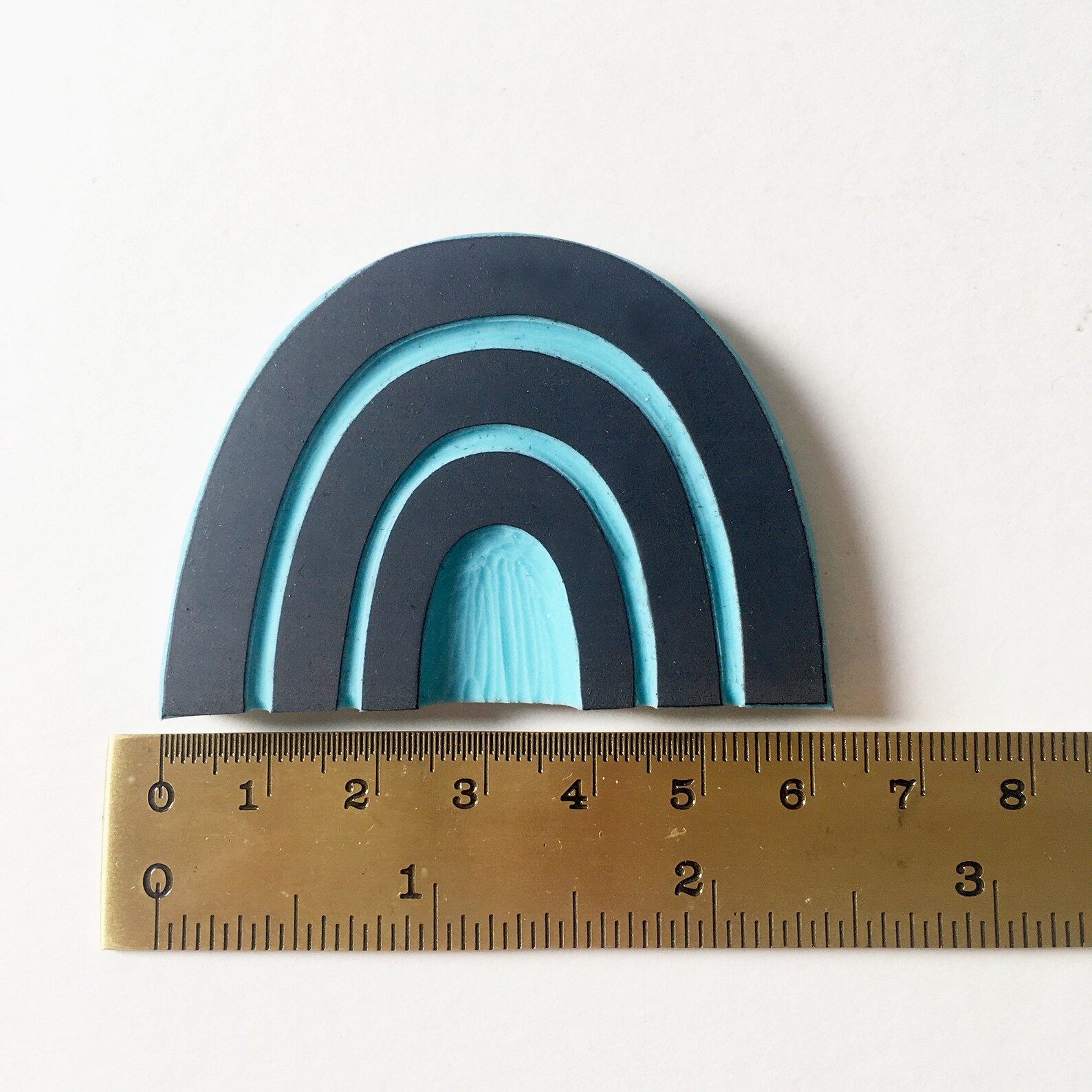 Rainbow Rubber Stamp Rainbow Stamping Hand Carved Rubber Etsy