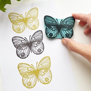 Butterfly rubber stamp Boho style